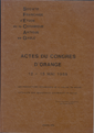 ACTES DU CONGRÈS D'ORANGE