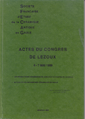 ACTES DU CONGRÈS DE LEZOUX